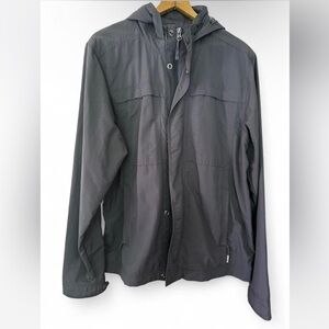 REI Men's Dark Gray Hooded Windbreaker